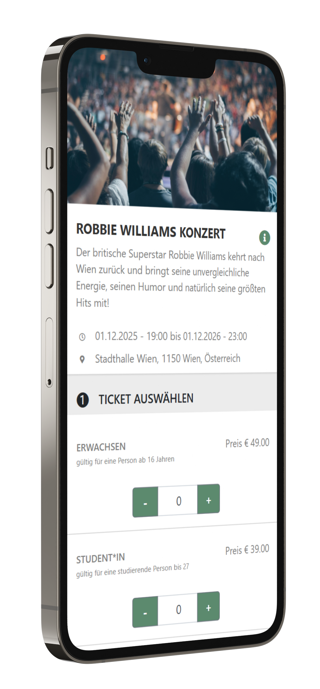 Ticket kaufen auf Iphone bei TicketKing